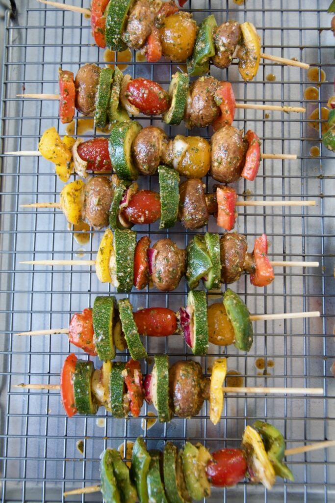 Kabab-e Sabzidjat - Gemüse Grillspieße کباب سبزیجات