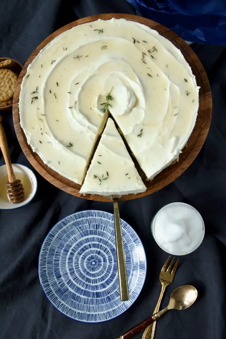 Honig und Joghurt Cheesecake mit Thymian - Labsalliebe