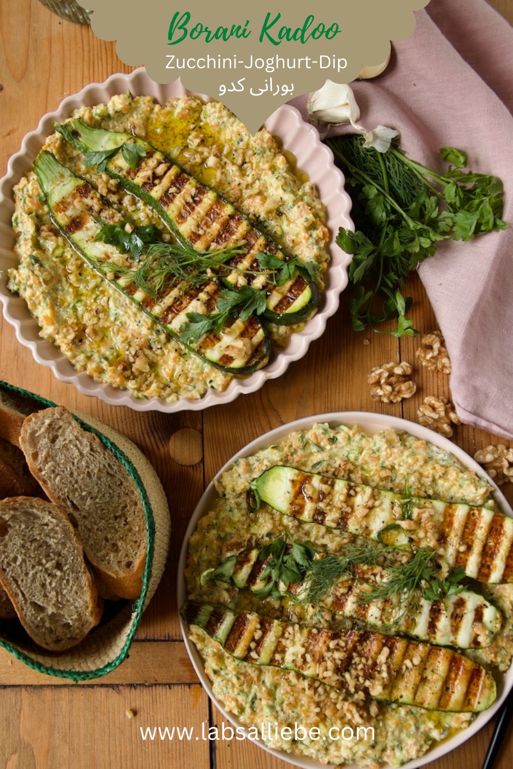 Borani Kadoo - Zucchini-Joghurt-Dip بورانی کدو - Labsalliebe