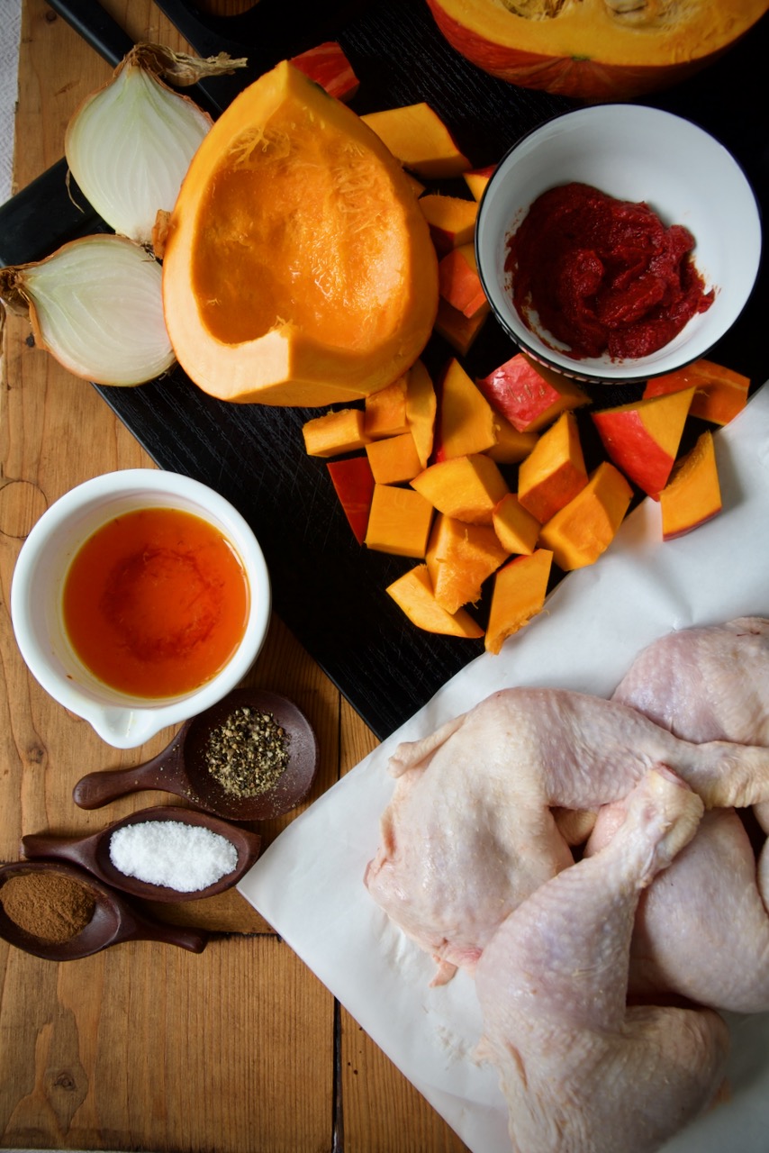 Khoresht-e Kadu Halvai - Kürbis-Hähnchen-Pfanne خورش کدو حلوایی ... Khoresht-e Kadu Halvai - Kürbis-Hähnchen-Pfanne خورش کدو حلوایی ...