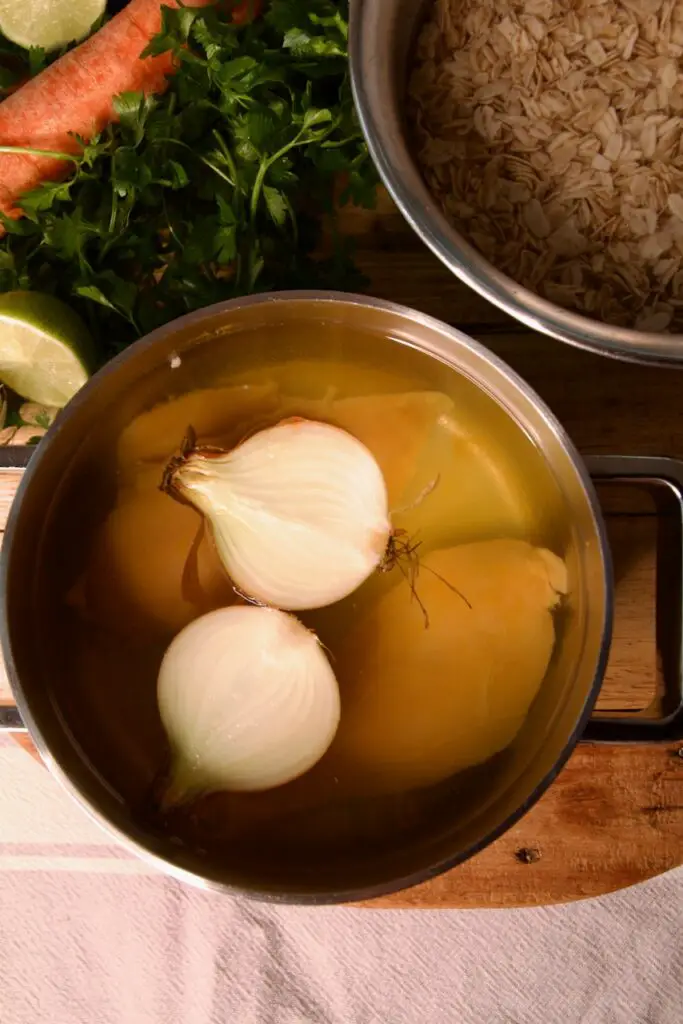 Soup-e Djo Parak - persische Gerstenflockensuppe سوپ جو پرک