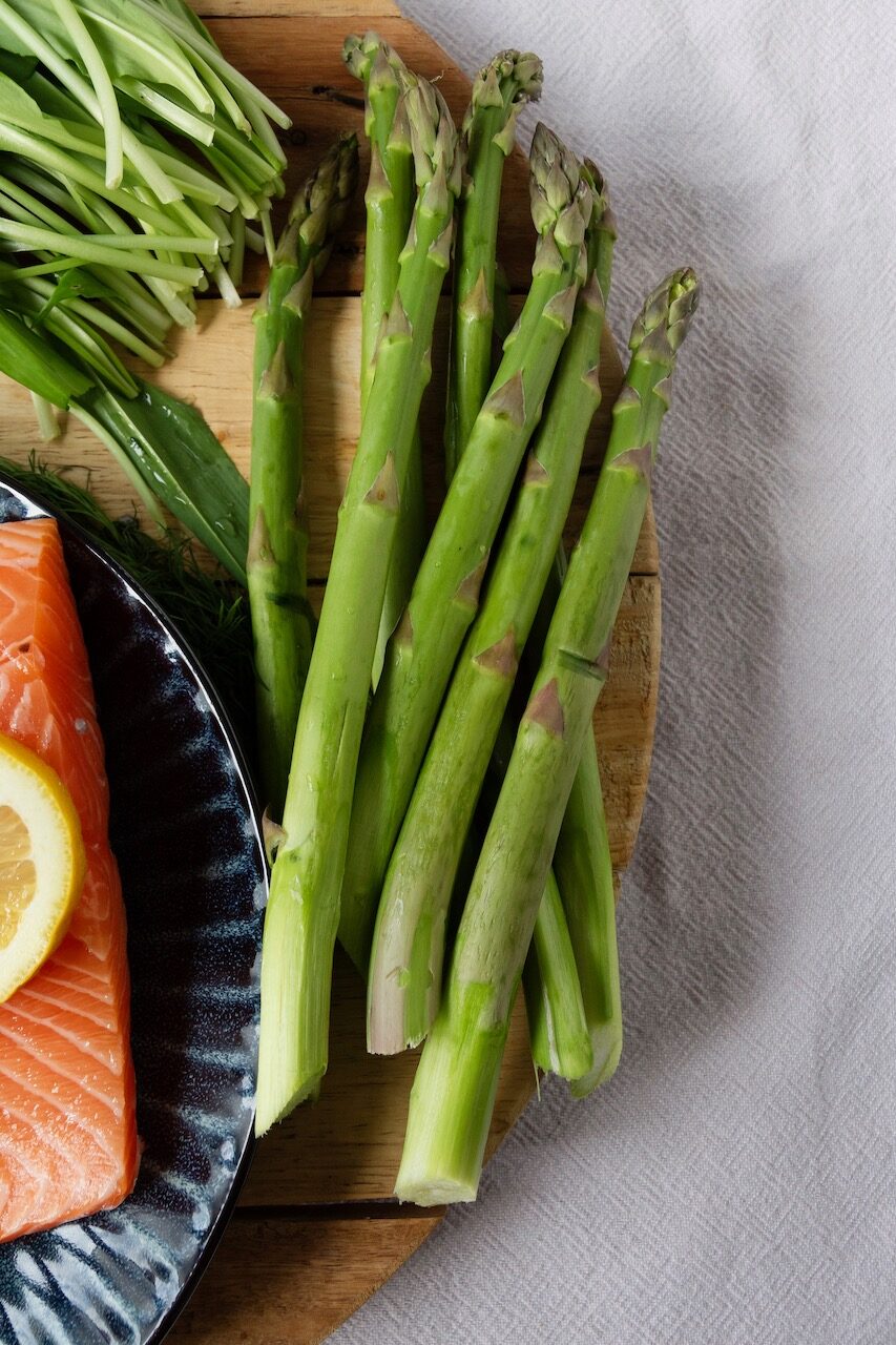 Bärlauch Waffeln mit Lachs und Spargel - Labsalliebe