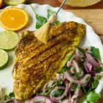 Mahi Kabab ba Somagh - Gegrillter Fisch mit Sumach