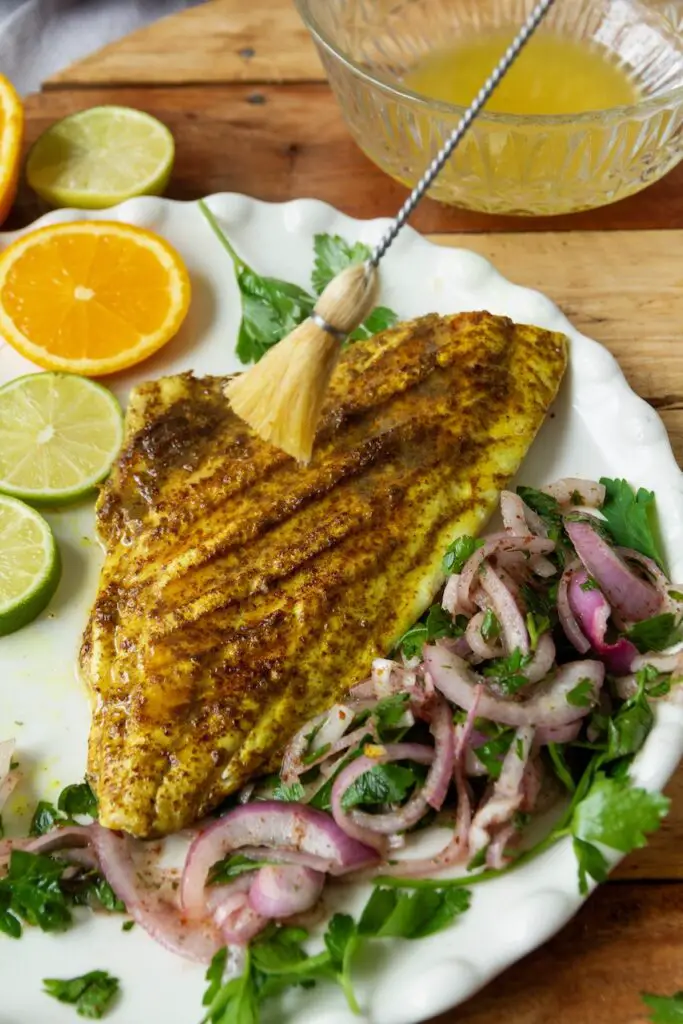 Mahi Kabab ba Somagh - Gegrillter Fisch mit Sumach