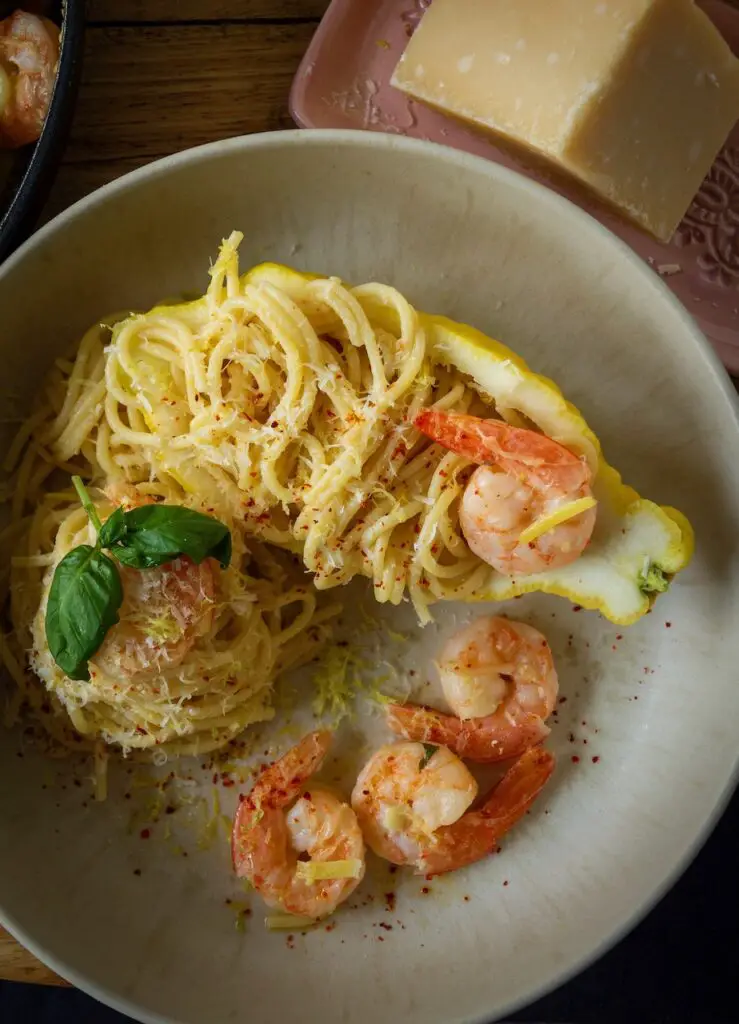 Spaghetti al Limone mit Scampi wie in Sorrento