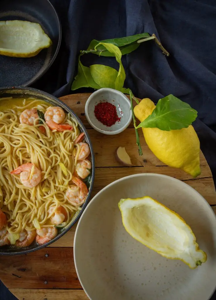 Spaghetti al Limone mit Scampi wie in Sorrento