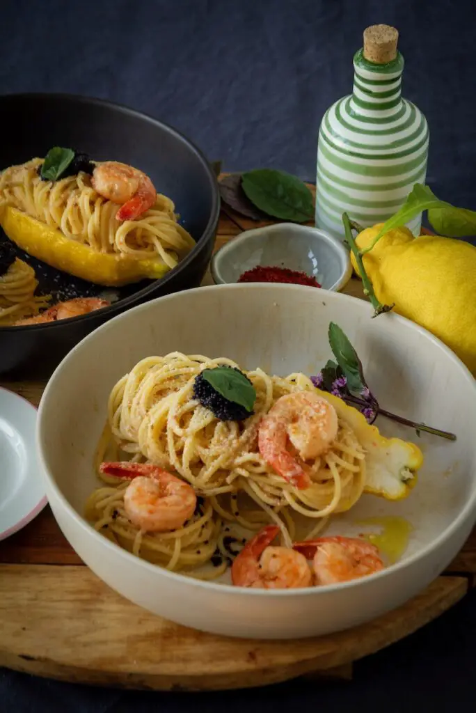 Spaghetti al Limone mit Scampi wie in Sorrento