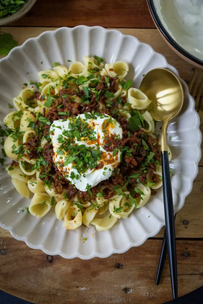 Manti für Faule - Türkische Pasta mit Hackfleisch