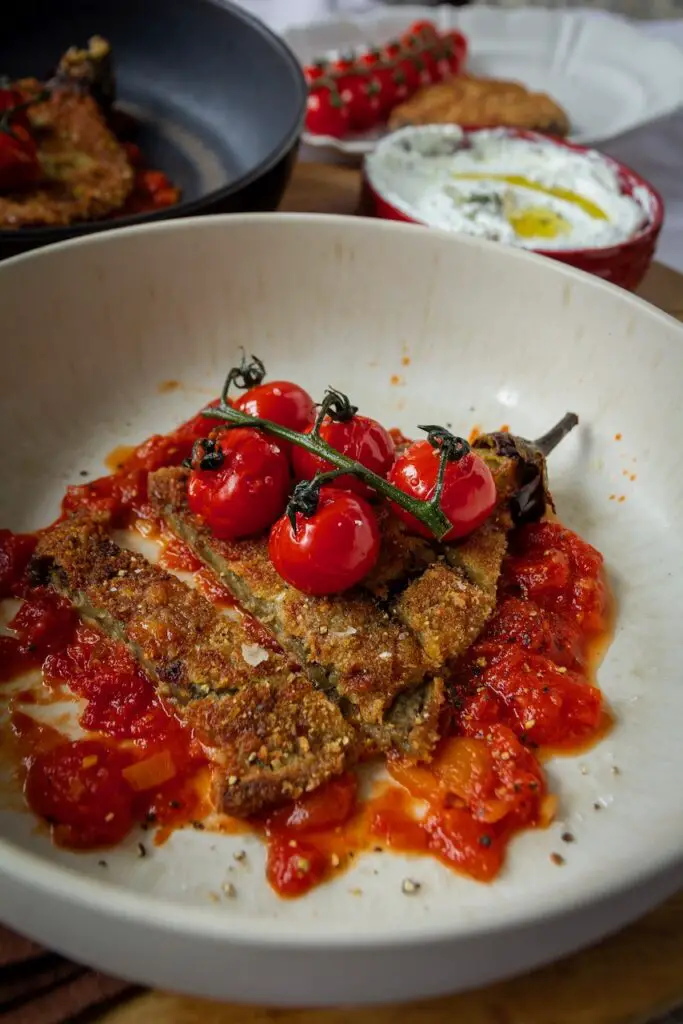 Knusprige orientalische Auberginen-Schnitzel