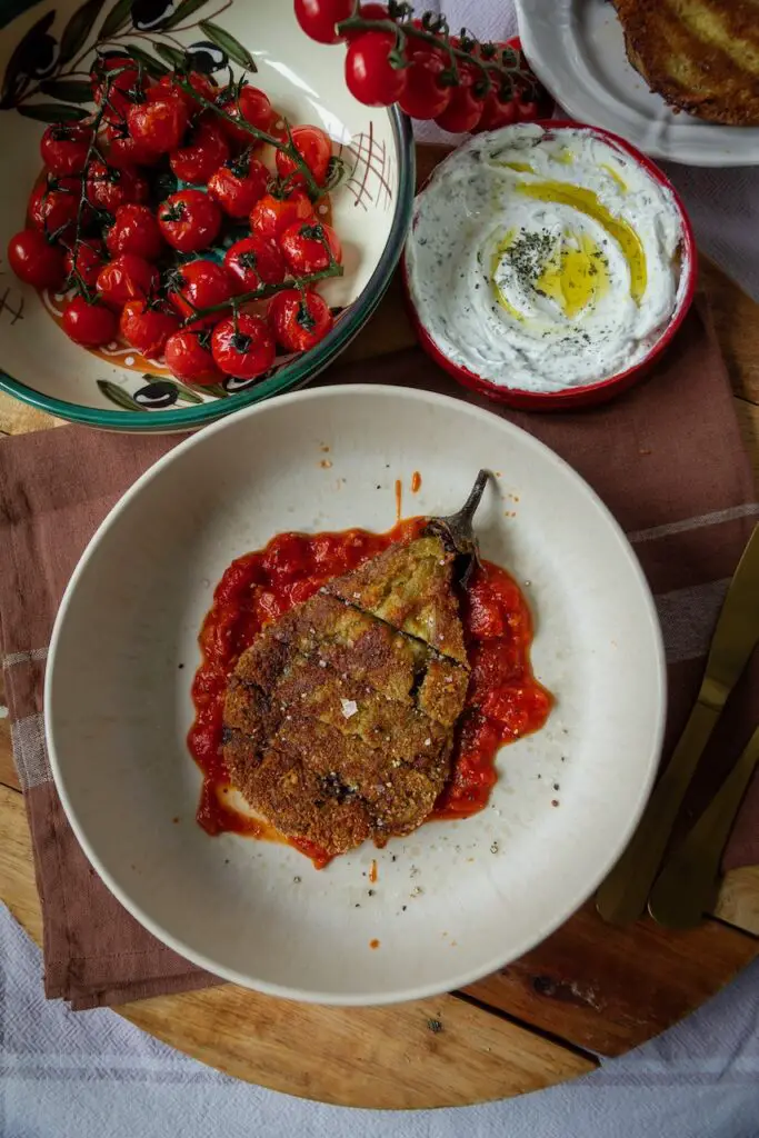 Knusprige orientalische Auberginen-Schnitzel
