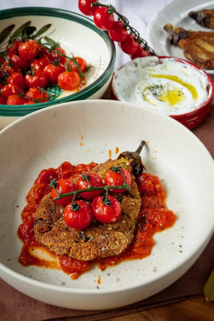 Knusprige orientalische Auberginen-Schnitzel